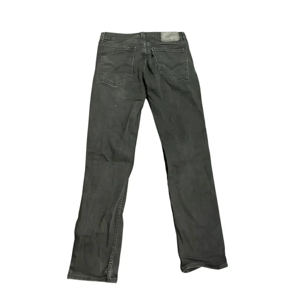 Levi's 511 Slim Fit Blackwash Denim Jeans 32x34 Streetwear Casual Classiccore